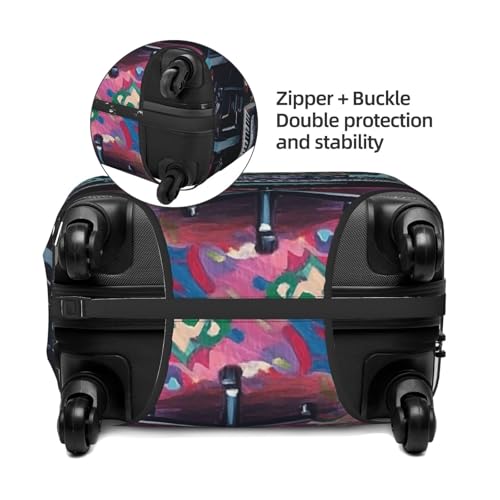 Luggage Cover Elastic Suitcase Cover Protector music studio Luggage Covers Travel Suitcase Covers Carry On Luggage Sleeve Suitcase Baggage Sleeve for Adult Travel3