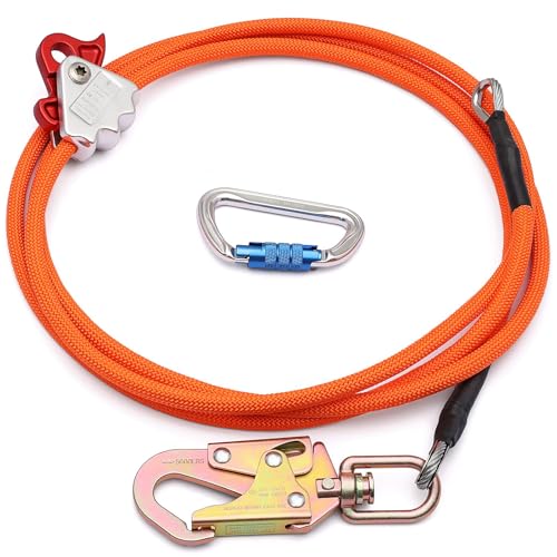 Steel Wire Core Flipline, Fall Protection Arborist Positioning Lanyard Kit