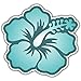Stickers Pegatinas autoadhesivas con diseño de flor hawaiana hibisco