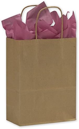 Kraft Paper Shoppers Cub 8 1/4 x 4 1/4 x 10 3/4 (Kraft-Recycled)
