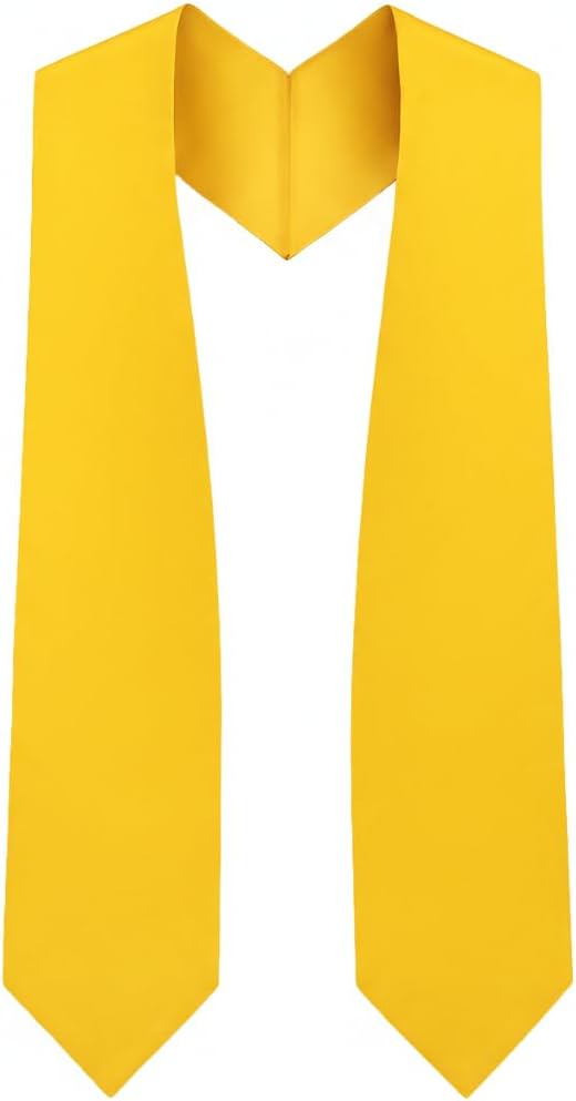 CLERKMANS Unisex Adult 62" Long Plain Graduation Stole Sash