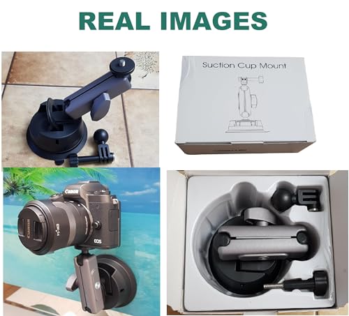 Image of yantralay Aluminium Car Suction Mount 360 Rotatable for Insta 360 X5 /X4 /X3 /X2, Ace Pro,ONE R /RS, Hero 13 12 11 10 9 8 7, DJI Osmo Action Series & All Other Action Camera Accessories
