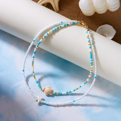 Collier à breloques en perles BELLA-Bee : l'élégance de la chaîne empilable - 4