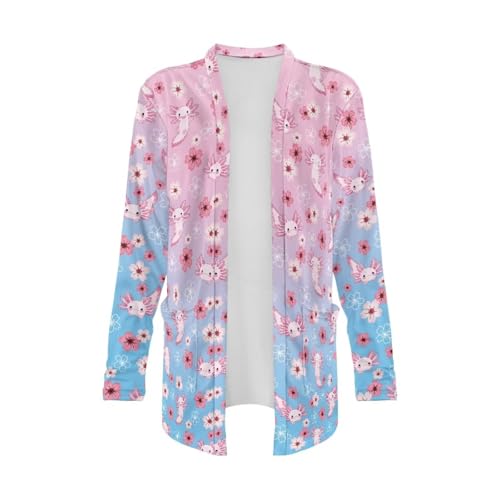 Image of Women's Open Front Cardigan Long Sleeve Loose Sweater Lightweight Soft Cardigan Jackets