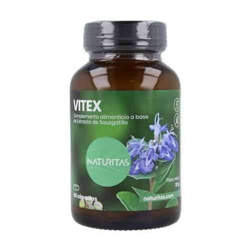 Vitex 60 Cápsulas Naturitas Essentials | Dolor menstrual | Menopausia | Complemento alimenticio | Sin gluten y sin lactosa