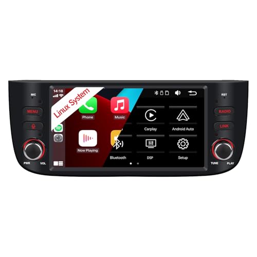 Écran tactile IPS Fiat Linea avec Bluetooth pour téléphoner en sécurité