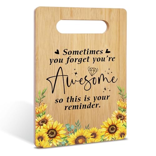 Tabla de Cortar de Bambú con Diseño de Girasol, Regalo Inspirador para Mujeres, Ideal para Cumpleaños y Navidad, Decoración para Cocina y Hogar miniatura 1