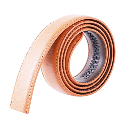DAMAJI Ratchet Belt Replacement Strap, PU Leather Belt Strap for 35MM Slide Click Buckle