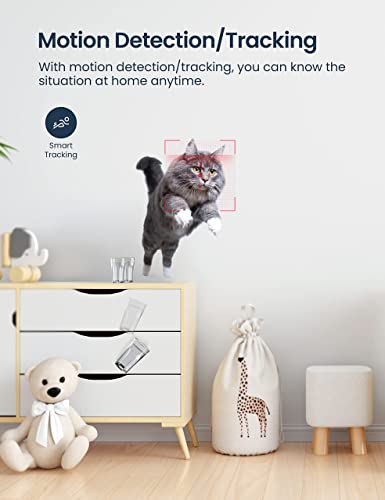 GNCC Pet Camera, Indoor Camera for Baby/Pet/Security with Night Vision, Dog Camera, 2-Way Audio, 2.4G WiFi, 360° PTZ… - Image 4