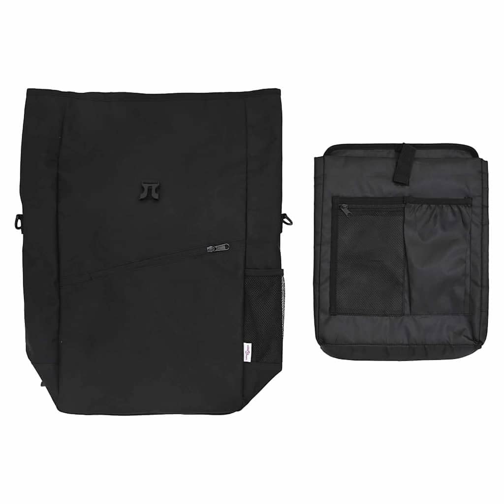 Borsa per bicicletta, nera, 33 x 16 x 60 cm, robusta borsa portapacchi in poliestere per viaggi, pendolari, borsa laterale impermeabile per bici da città