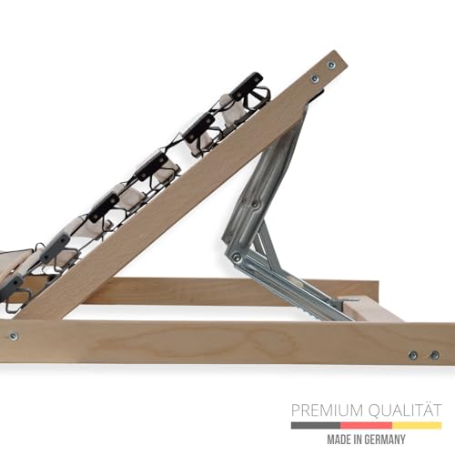 Lattenrost 140x190, Kopfteil verstellbar, Ergonomischer 7 Zonen Lattenrost, Buchenholz, 28 Latten, Lattenrahmen, Federholzrahmen, Selbstmontage, hohe Traglast bis 140Kg – Bild 3