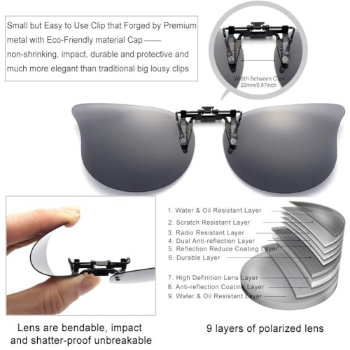 Polarized Cat Eye Clip On Sunglasses Over Prescription Glasses for Women UV Protection2