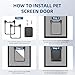 Pet Screen Door for Small Dogs & Cats - Heavy Duty Magnetic Lockable Flap, Inside Door 8.59x6.62inch, Easy Install for Sliding Glass/Patio Doors Screen, Scratch-Resistant & Security Latch (Size M)