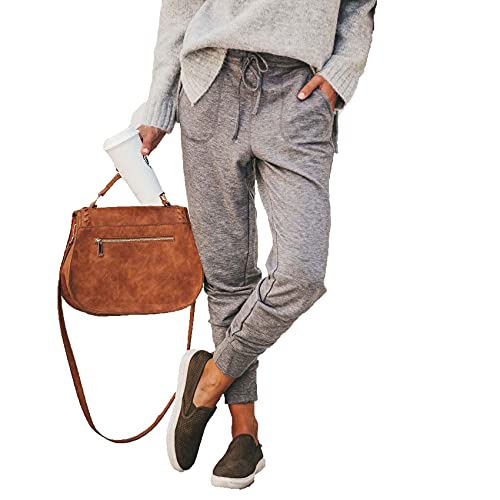WJANYHN Pantalon DéContracté à Lacets éLastique pour Femmes avec Poches Amples Et Pantalons pour Les Pieds Cover