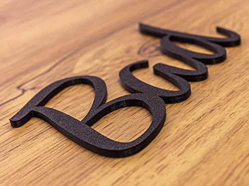 Bad Türschild Badezimmer WC Toiletten Schriftzüge Gästetoilette Toilettenschild Schwarz