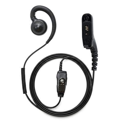 Auricular PTT para APX4000 y radios XPR7550 con micrófono integrado cable Negro-G 5