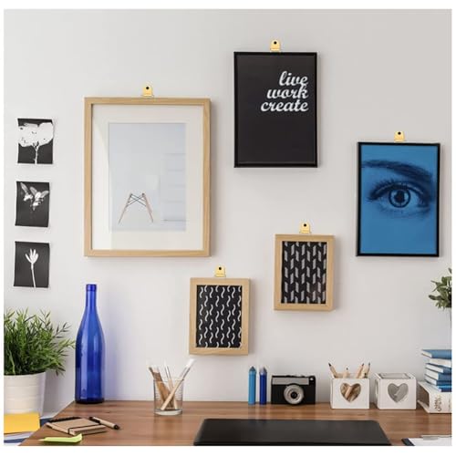 Image of 50Pcs D Ring Hangers Single Hole Hardware Set, Tie Down Anchors with Screws, Ideal for Hanging Pictures, Photo Frames, Paintings, Artworks, Christmas Accessories (Golden)
