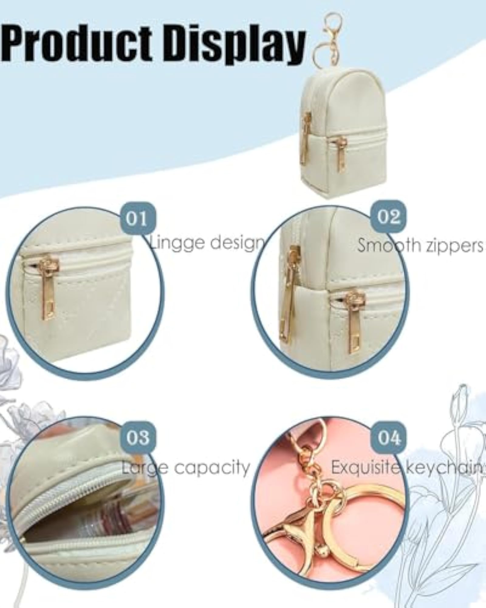 2PCS Miniature Bag Keychain Set, Fashionable Tiny Bags for Keys