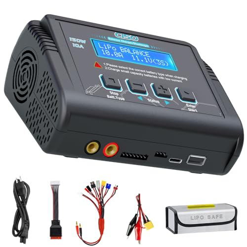 LiPo Battery Charger RC Balance Fast Charger Discharger 150W 10A AC/DC Battery Chargers for 1-6S...
