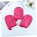 PartyKindom Luxurious Makeup Removal Gloves 3pcs Facial Cleansing Mitts Powder Puff Soft Cleaning Pads Washable for Daily Use
