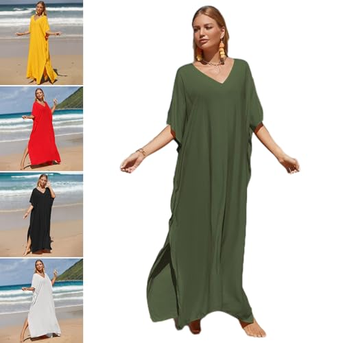 Vestido de playa de longitud completa transpirable y de estilo holgado 2