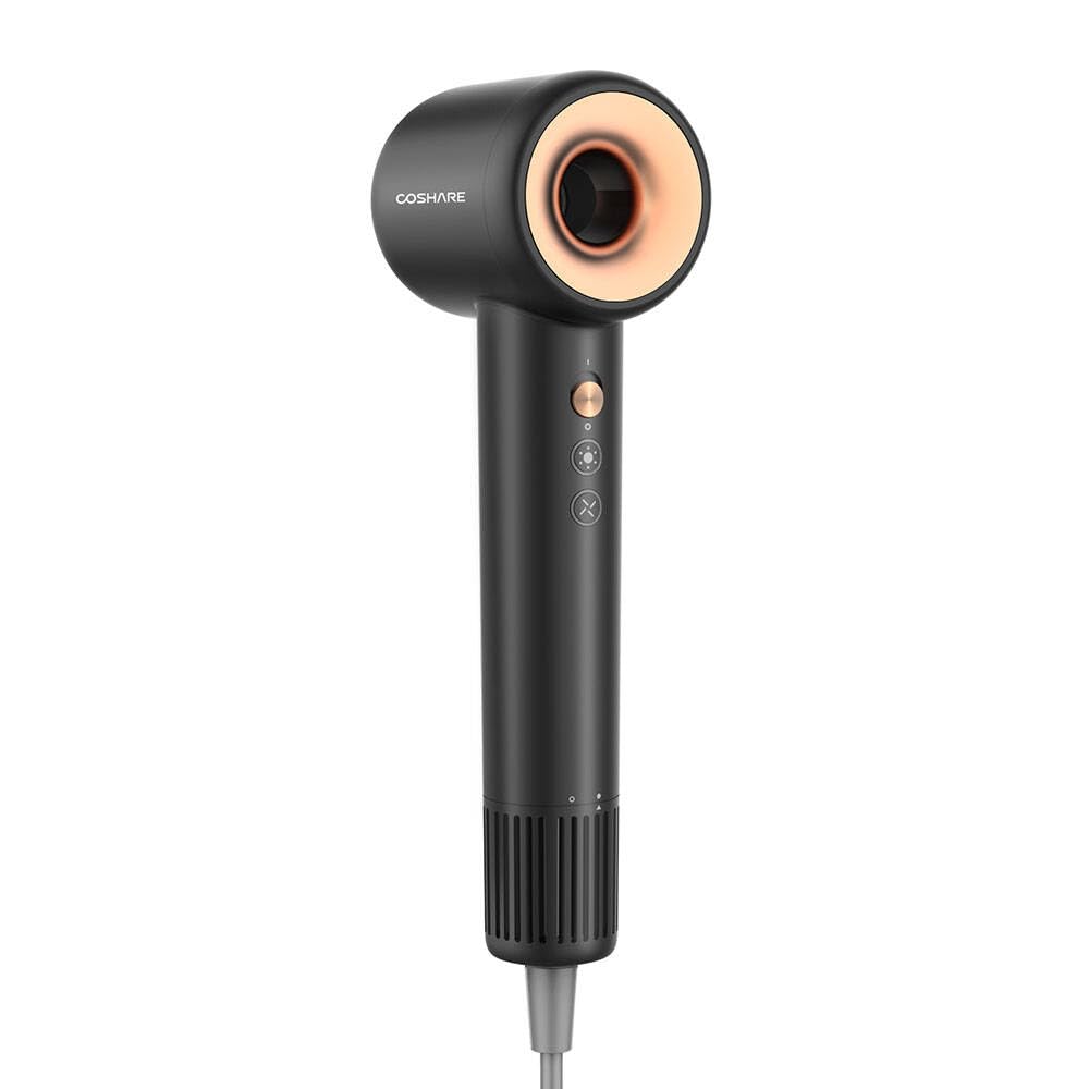 Senon Coshare HD10E SuperFlow1 İyon Teknolojili Isı Dereceli Led Işıklı Saç Kurutma Fön Makinesi (Siyah)