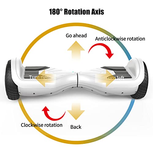 Uni-Sun Hoverboard For Kids Ages 6-12, 6.5" Hoverboard With Bluetooth, White Hover Board #TOP3
