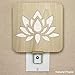 Handmade Lotus Flower Wood Night Light