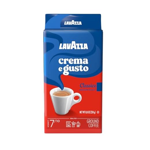 Lavazza Crema E Gusto Ground Coffee Blend, Espresso Dark Roast, 8.8 Oz Bricks (Pack of 4) Authentic Italian, Blended And Roasted in Italy, Non GMO, Value Pack, Full bodied with rich aftertaste