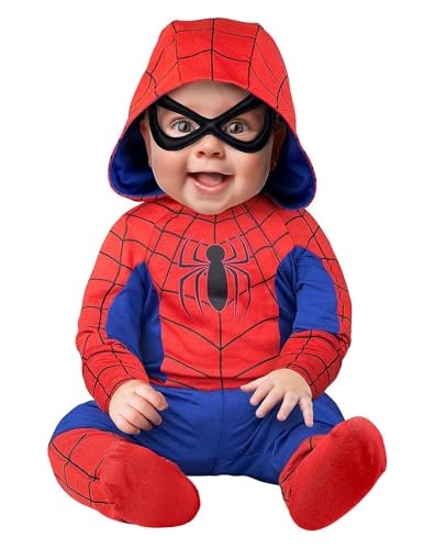 Spirit Halloween Spider-Man Baby Hooded Jumpsuit Costume, Officially Licensed