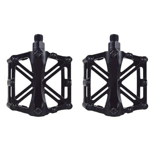 Image of Aluminium Alloy MTB Cycle Road Bicycle Flat Pedals Pedal (Black)