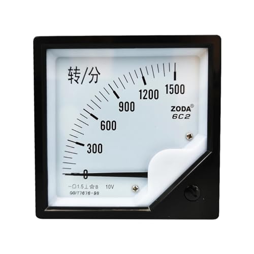 Tachymètre 6C2 DC voltmètre à pointeur de tension 10V RPM/min pour moteurs 1500 RPM