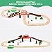 Asweets Wooden Train Set for Toddler,40 Piece with Train Track Electric Operated Fits Thomas,Brio,Melissa and Doug Magnet Battery Train Toy for 3 4 5 Years Old Boys