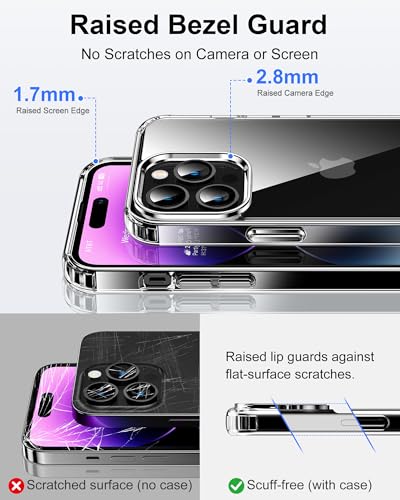 Image of HOOMIL Case for iPhone 14 Pro, Anti-Yellowing, Crystal Clear