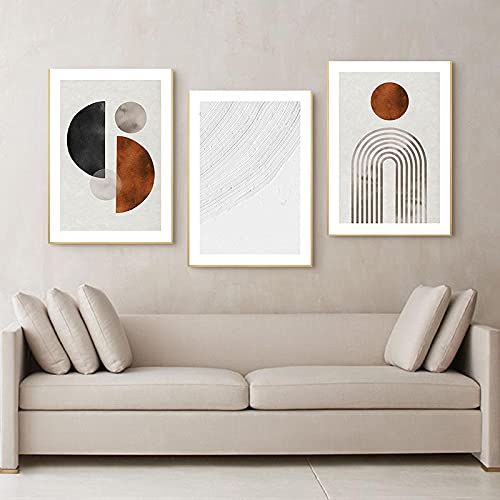 Affiche minimaliste et impression Nordic en toile 70x100cm triptyque abstrait moderne sans cadre