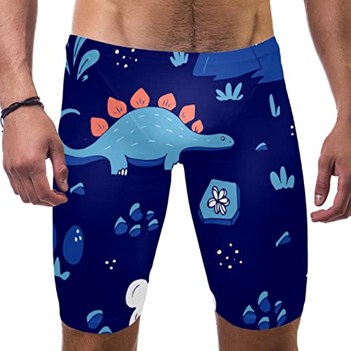 Traje de baño de entrenamiento de resistencia con diseño de dinosaurio azul