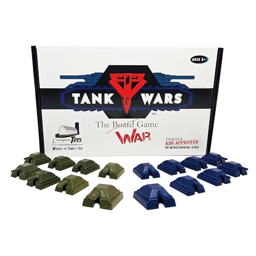 Tank Wars - The War Game - Build-Your-Own Battlefield Strategy Board Game with Tanks, Terrain Cards & Warcards - Expandable for Massive Battles and Family Fun - Board Game for Kids & Adults