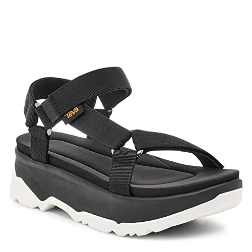 TEVA Women's Leisure and Sportwear Sandals, Black/White, 9.5