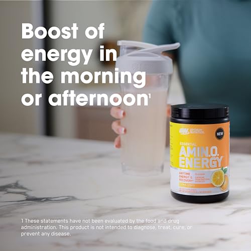 Image of Optimum Nutrition Amino Energy - Pre Workout with Green Tea, BCAA, Amino Acids, Keto Friendly, Green Coffee Extract, Energy Powder - Citrus Spritz, 65 Servings (Packaging May Vary)