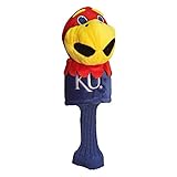 Team Golf NCAA Kansas Jayhawks Mascot Head Cover Mascot Golf Club Headcover, Fits most Oversized Drivers, Extra Long Sock for Shaft Protection, Officially Licensed Product