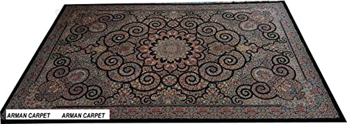 Image of High Density Export Quality Classical Pure Silk Carpet for Your Hall & Living Room 3 X 5 Feet (90x150 cm) Ivory Multi