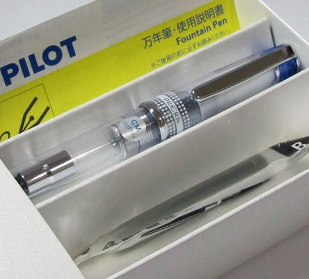 Image of Pilot Prera Iro-Ai Calligraphy-Nib Transparent Blue Body Fountain Pen (FPRN-350R-TLCM)