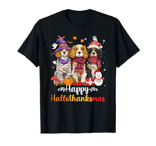 メンズ レディース コッカー スパニエル 犬 クリスマス ハロウィン Tシャツ