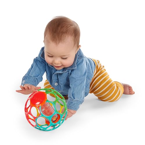 Image of Bright Starts Oball Rollin' Rainstick Rattle Easy-Grasp Toy, Ages 3 Months +