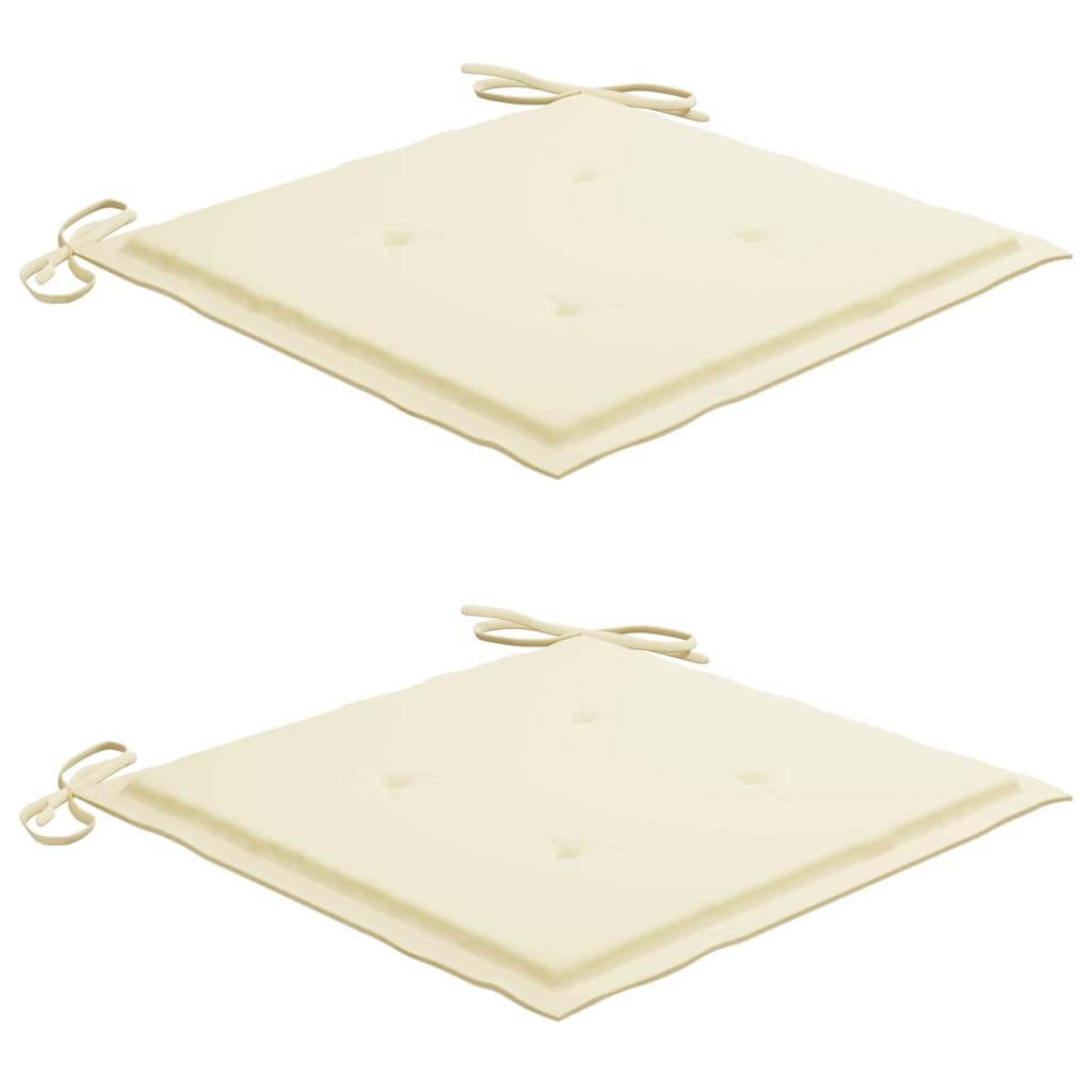 Sedia a Dondolo con Cuscino Crema in Legno di Teak Sedia per esterni Sedia per terrazza Sedia da relax per terrazze, giardini, patii