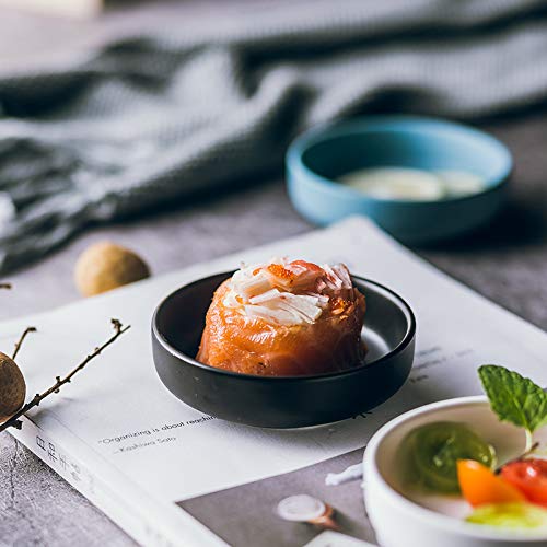Colias Wing 3.5 Inch Simple Style Single Color Pattern Stylish Design Multipurpose Porcelain Side Dish Bowl Seasoning Dishes Soy Dipping Sauce Dishes-Set Of 6 #TOP1
