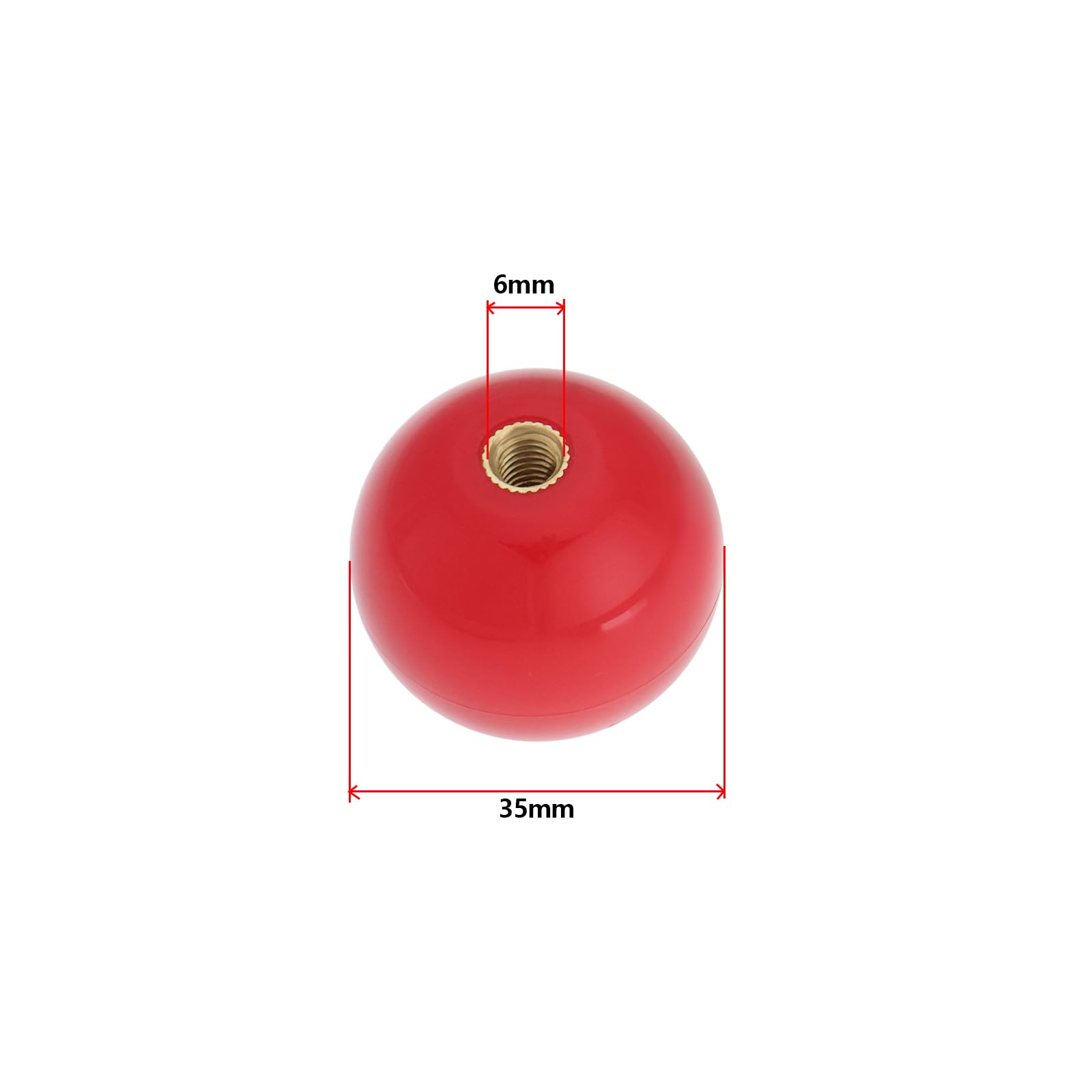 SG Store 2 Pieza Uds 35mm Juego de Arcade Cabeza de Joystick Redonda Parte Superior Esférica Mango Superior Circular Bola de Joystick Adecuada para Joystick de Tornillo M6 Azul Rojo