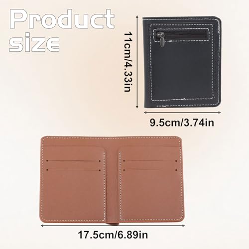 Men’s Wallets, Soft PU Leather Slim Wallets for Men with 6 Credit Card Slots and Coin Zipper Pocket, Front Pocket Wallets for Men for Credit Cards, ID Cards, and Cash (Black)2