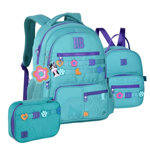 Kit Rebecca Bonbon Mochila de Costas Escolar com Estojo e Lancheira Térmica 2026 (VERDE)