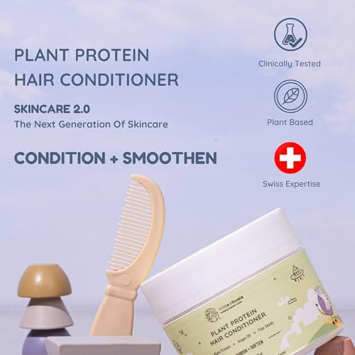 Image of Little Rituals Plant Protein Conditioner | Hair Mask & Normal & Curly Hair Products | Natural Shine & Strong Hair | Plant Protein, Flax Seeds, Argan Oil & Conditioner for Frizzy Hair | MADE SAFE | pH Balanced | 100 gm